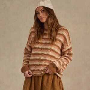 Rylee + Cru Aspen Sweater in Multi-stripe NWT size Small